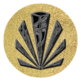 DAROUND 602 BK SH GD Black Sunburst Shimmer Gold Background